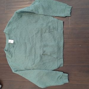 All in Motion Cropped Green sweatshirt